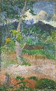 Paul Gauguin Landscape with a Horse painting
